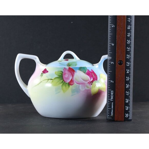 Sugar Bowl and Lid by Meito China Hand Painted Japan 1950s - Picture 13 of 14